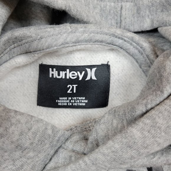 Hurley Core Fleece Pullover Hoodie, 2T, Gray, Kangaroo Pocket, New With Tags NWT - Picture 5 of 6